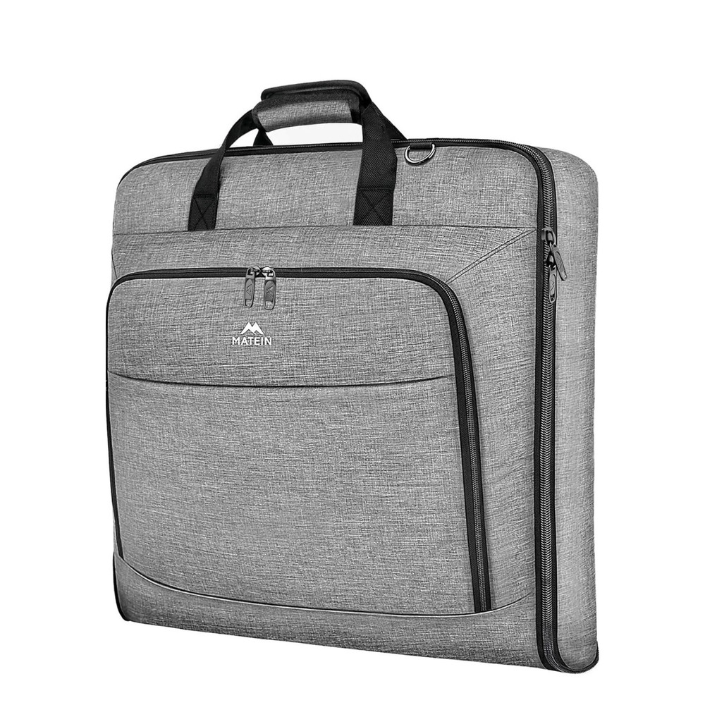 Matein Garment Bag Travel Suit‎ Carrier Large Gray Professional Carry On Luggage